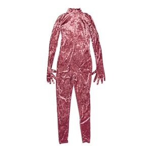 SHEIN Pink Velvet Jumpsuit